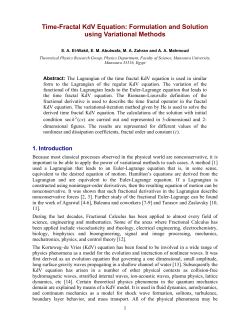 Time-Fractal KdV Equation: Formulation and