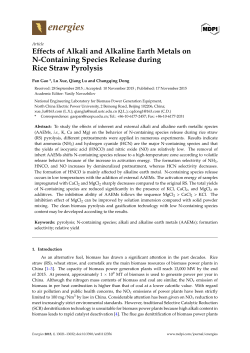 Effects of Alkali and Alkaline Earth Metals on N