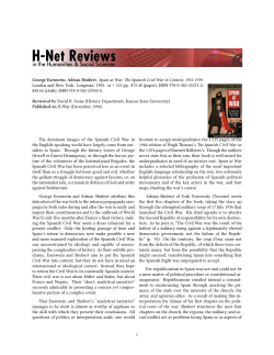 Untitled [David Stone on Spain at War: The Spanish Civil - H-Net