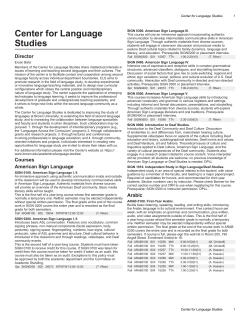 Center for Language Studies - Bulletin < Brown