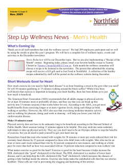 Step Up Wellness News - Men`s Health