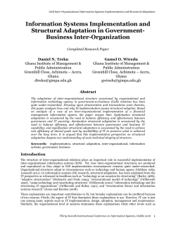 Information Systems Implementation and Structural Adaptation in