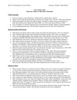 ASIA 110: Introduction to Asia (China)