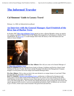 Karl Friedrich of the River Inn of Harbor Town