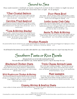 Southern Pasta or Rice Bowls