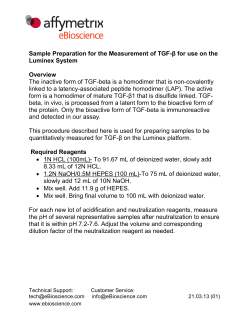 Sample Preparation for the Measurement of TGF