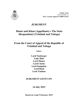 Judgment  - Judicial Committee of the Privy Council