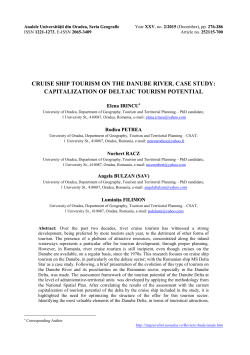 cruise ship tourism on the danube river. case study