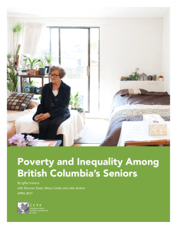 Poverty and Inequality Among British Columbia`s Seniors