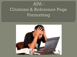 APA Citation - College of the Canyons