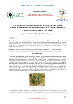 Phytochemical screening and quantitative analysis of hexane