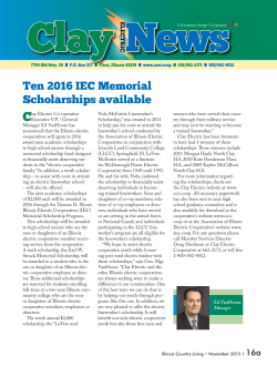 November 2015 - This May, take the time to plug into safety