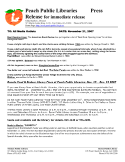 November 21, 2007 - Peach Public Libraries