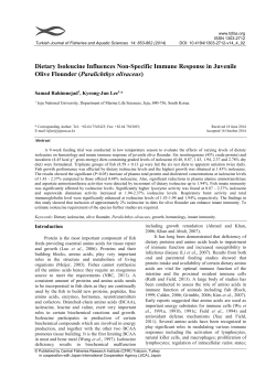 Dietary Isoleucine Influences Non