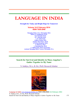 Search for Survival and Identity in Maya Angelou`s Gather Together