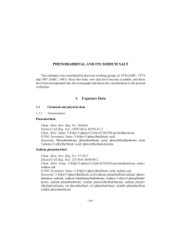 PHENOBARBITAL AND ITS SODIUM SALT 1. Exposure Data