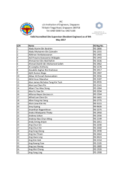 JAC c/o Institution of Engineers, Singapore 70 Bukit Tinggi Road