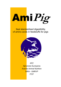 Ileal standardised digestibility of amino acids in