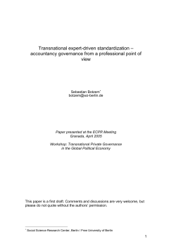 Transnational expert-driven standardization Œ accountancy