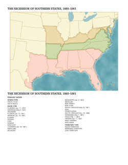 The Secession of Southern States, 1860&ndash;1861