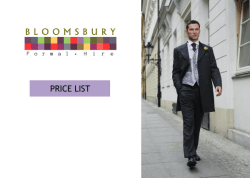 our Price List - Bloomsbury Formal Hire
