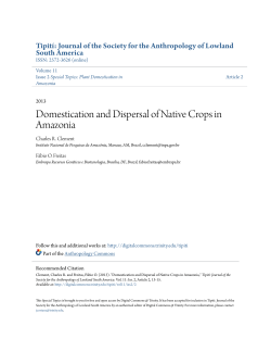 Domestication and Dispersal of Native Crops in Amazonia