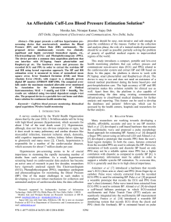 An Affordable Cuff-Less Blood Pressure Estimation Solution