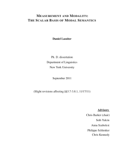 Measurement and Modality