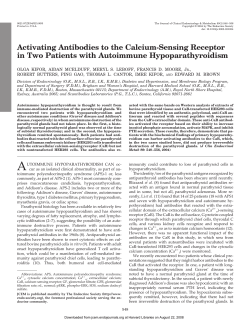 Activating Antibodies to the Calcium