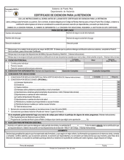 certificado de exencion para la retencion