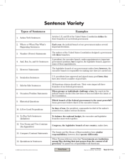 Sentence Variety