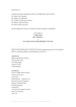 petition - Media Legal Defence Initiative
