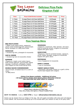 Pizza Menu - Tas Laser Skirmish