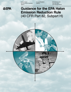 guidance document - Halon Recycling Corporation