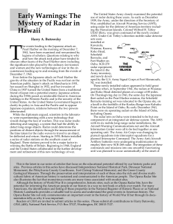 Early Warnings: The Mystery of Radar in Hawaii
