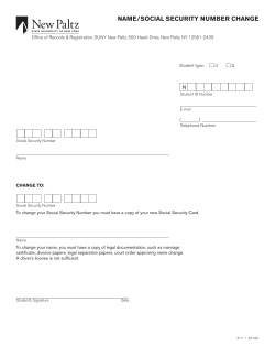 name/social security number change