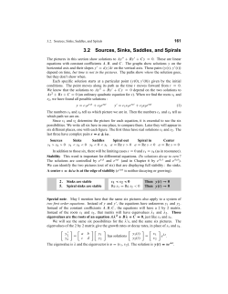 3.2 Sources, Sinks, Saddles, and Spirals