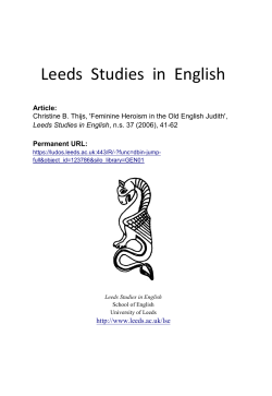 Leeds Studies in English - Digital Library
