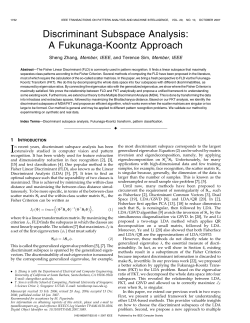 Discriminant Subspace Analysis