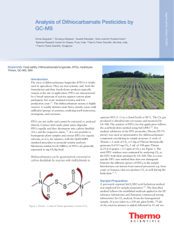 Analysis of Dithiocarbamate Pesticides by GC-MS