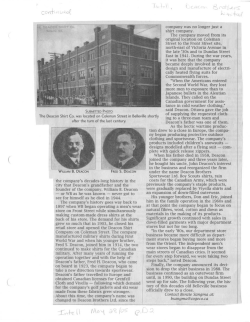 the company`s decades-long history in the city that