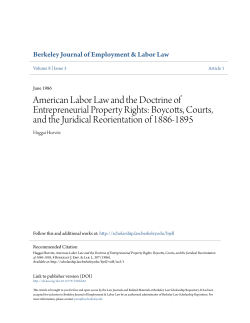 American Labor Law and the Doctrine of Entrepreneurial Property