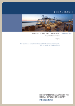 General Terms and Conditions: Buyer Credit Guarantees - AGA