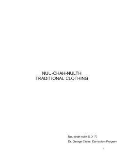 Nuu chah nulth Traditional Clothing