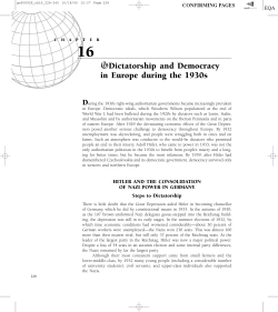 Dictatorship and Democracy in Europe during the 1930s