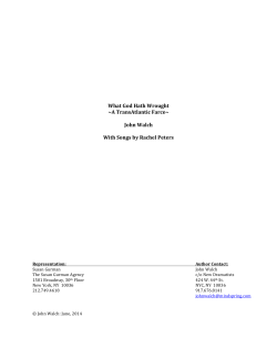 ! ! ! ! ! ! ! ! ! ! ! ! What!God!Hath!Wrought! ~A