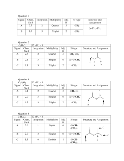 Answer Key - NMR Problems