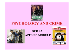 psychology and crime