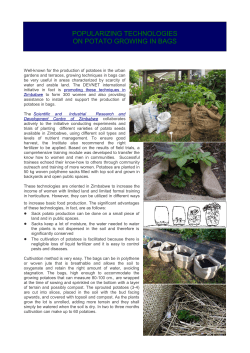 POPULARIZING TECHNOLOGIES ON POTATO GROWING IN BAGS