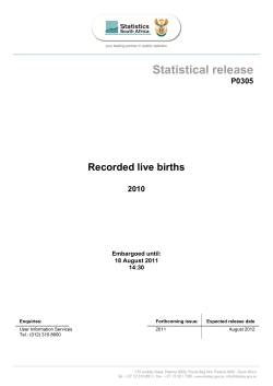 Statistical release - Statistics South Africa